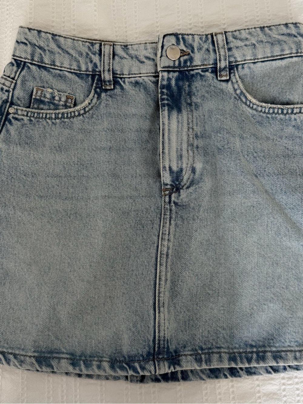 Zara Light Blue Denim Mini Skirt